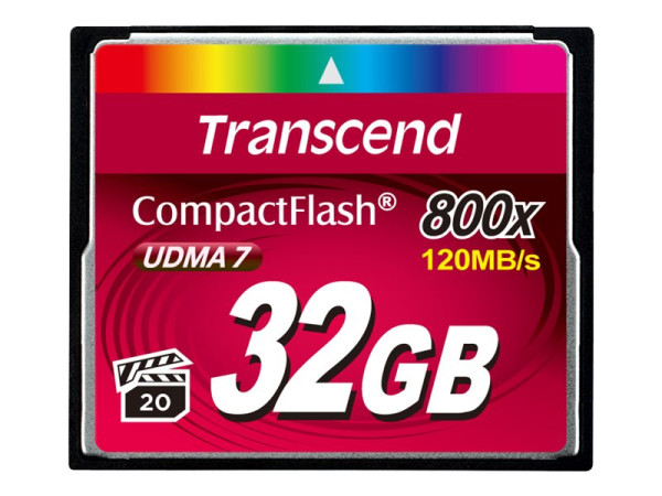 Transcend CompactFlash Card 32 GB CF800X, Speicherkarte
