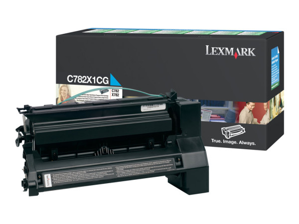 Lexmark C782X1CG Tonerkartusche cyan return program, 15.000