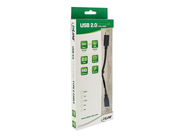 InLine USB 2.0 Kabel, Typ C Stecker an Mini-B Stecker