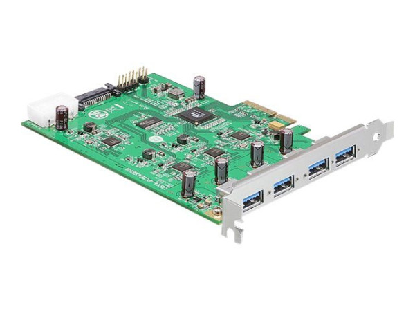 PCI Expr Card Delock 4x USB3.0 ext (Strom -> Molex+SATA)