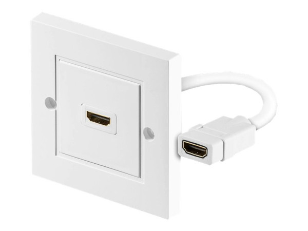 Goobay MMK WALL SOCKET HDMI+ WHITE 1 PORT HDMI+ Wanddose 1 x