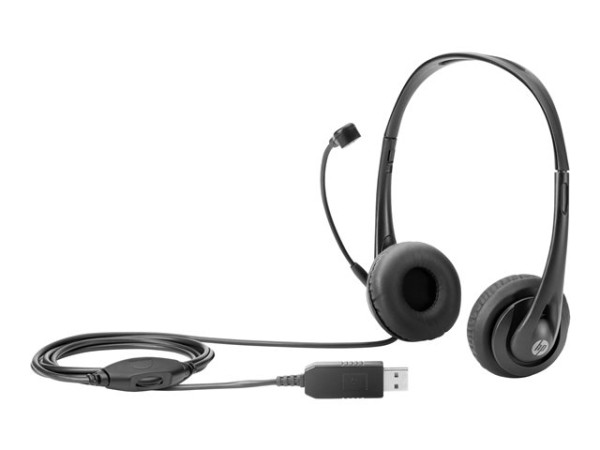 HP Stereo-USB-Headset | T1A67AA#ABD schwarz On-Ear