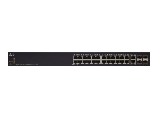 Cisco SF250-24P PoE/FE/GE/SMA/24 | 24x PoE+,