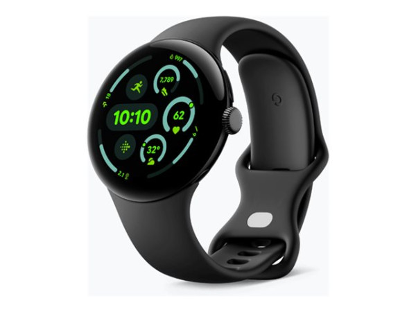 Google Pixel Watch 3 (schwarz, 45mm, LTE, Sportarmband in