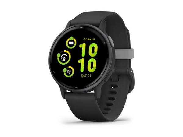 Garmin vívoactive 5 (schwarz/grau, 42 mm, Silikon-Armband)