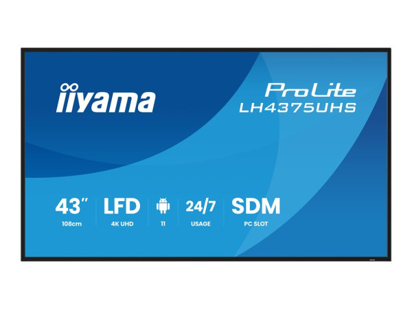 Iiyama LH4375UHS-B2AG, Public Display (schwarz (matt),