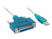 InLine® USB zu 25pol parallel, Drucker-Adapterkabel