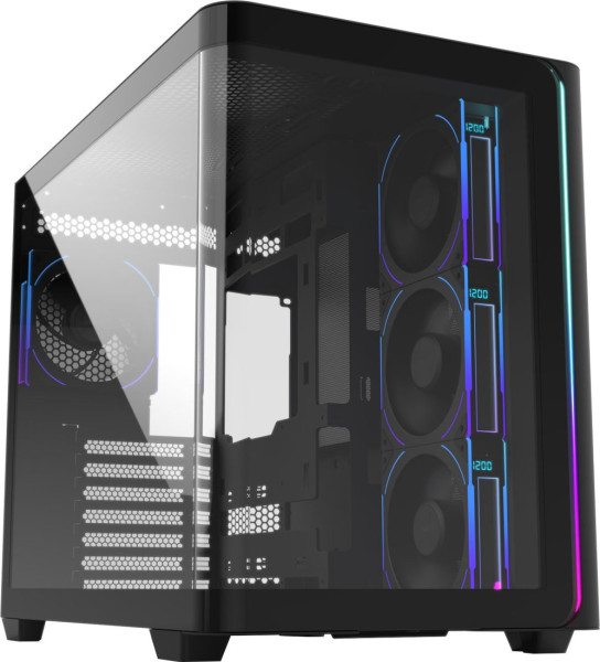 Fortron M580-BP (schwarz, Tempered Glass)