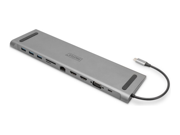 Digitus 11 Port USB-C Dockingstation (silber, USB, VGA,