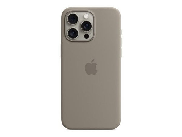 Apple Silikon Case mit MagSafe (braun, iPhone 15 Pro Max)