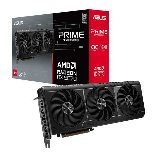 Asus Radeon RX 9070 PRIME GAMING OC (grau, RDNA4, GDDR6, 3x