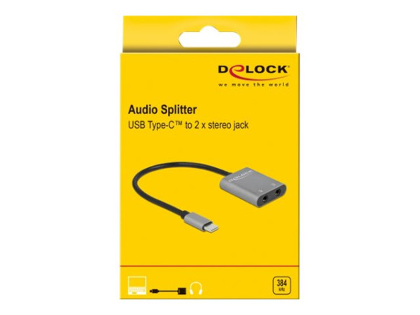 DeLOCK Audio Split. USB-C>2xKlink.bu. Me | 66564 -->