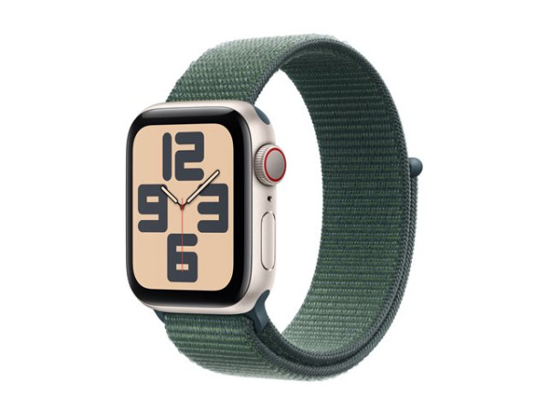 Apple Watch SE (champagner, Aluminium, 40 mm, Sport Loop