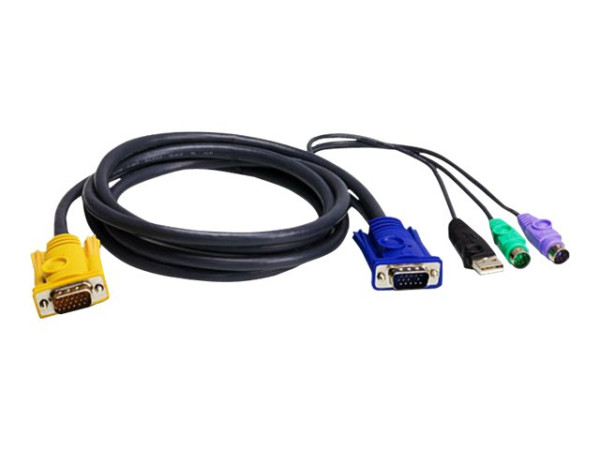 ATEN 2L-5302UP 1,8 Meter 1.8 m USB/PS/2/VGA - 3in1 SPHD