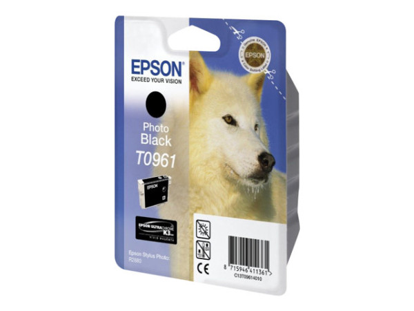 Epson C13T09614010|T0961 Tintenpatrone schwarz, Inhalt 11,4