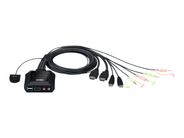 ATEN CS22H KVM-Switch 2-fach, HDMI 4K, USB, Audio, integrier