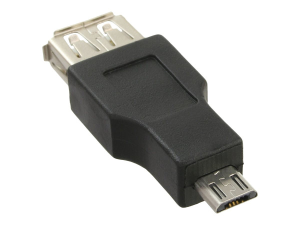 Inline Micro-USB Adapter, Micro-B Stecker an USB A Buchse