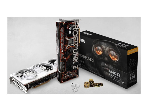 Sapphire RX 7700 XT Pure Frostpunk 2 Edition (weiß, RDNA 3,