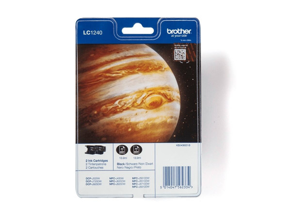 Brother Tinte LC-1240BK Twin-Pack für Brother-Drucker
