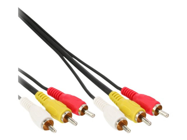 InLine® Cinch Kabel, Audio/Video 3x Cinch, Stecker /