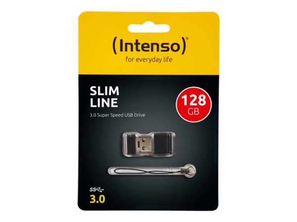 Intenso USB 128GB SLIM LINE bk 3.0 schwarz,