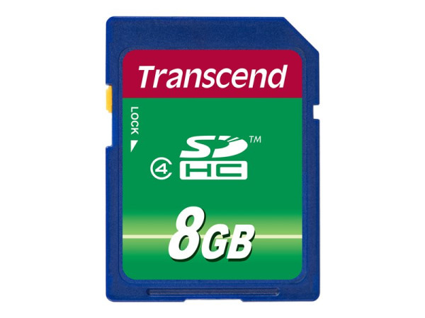 8 GB SDHC Class 4 TRANSCEND Secure Digital (TS8GSDHC4) retai