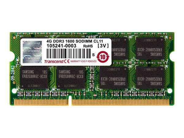 Transcend SO-DIMM 4 GB DDR3-1600, Arbeitsspeicher