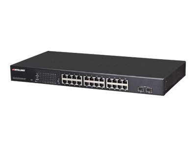 Switch Intellinet 24x GE Web-Managed SNMP 2x Mini Gbic PoE