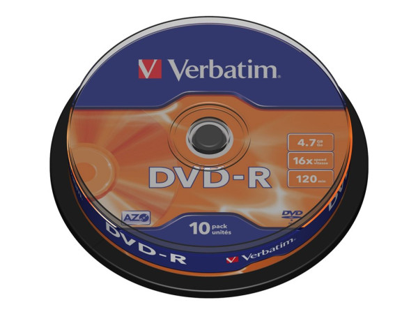 DVD -R 4.7GB Verbatim 10er Spindel 16x