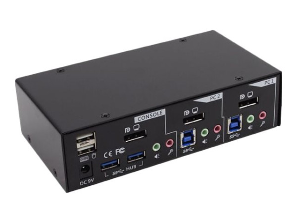 InLine® KVM Desktop Switch, 2-fach, DisplayPort, USB 3.0