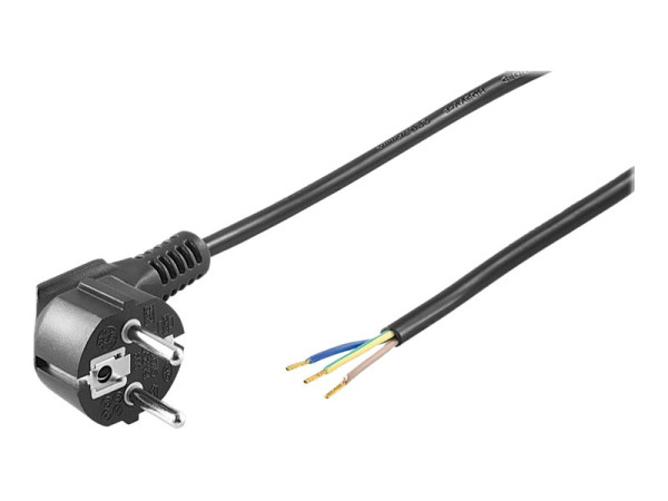 Goobay NK 103 S-300 3m schwarz Netzkabel abgew. Schutzk