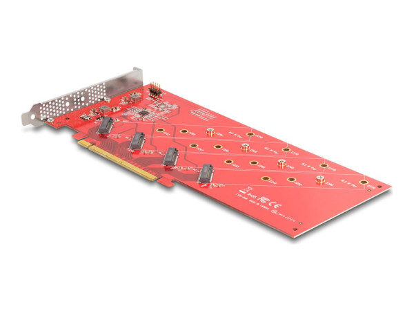 DeLOCK PCI Express x16 Karte auf 4x intern NVMe M.2 Key
