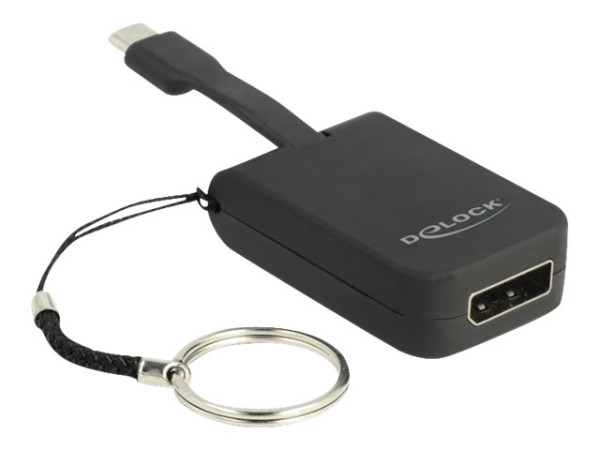 DeLOCK USB C>DP 4K 60Hz Schlüsselanh. schwarz Zum