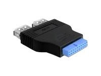 USB Adapter Delock USB3.0 PinHead->2xUSB3.0 Bu/Bu nebeneinan