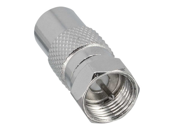 InLineÂ® Adapter F-Stecker (SAT) auf IEC-Stecker (Antenne)