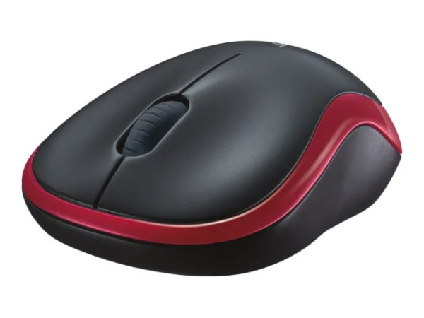 Maus Logitech Wireless Mouse M185 rot/schwarz