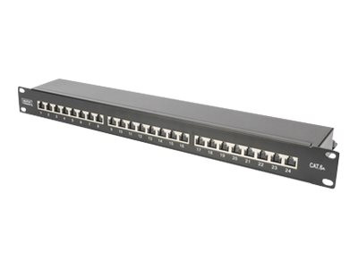 Digitus Patchp. 19" Cat6a EA 24-fach bk schwarz,