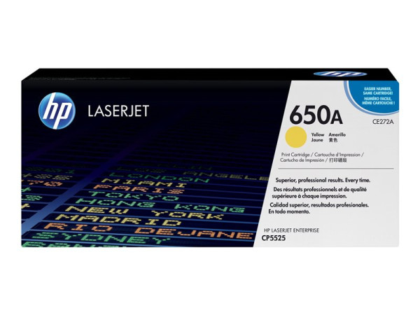 HP CE272A|650 A Tonerkartusche gelb, 15.000 Seiten ISO/IEC