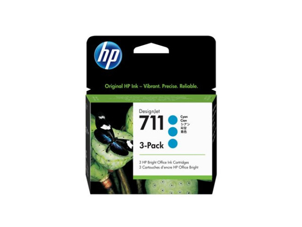 Hewlett-Packard Tinte cyan CZ134A 3er-Pack Tinte Cyan 87 ml