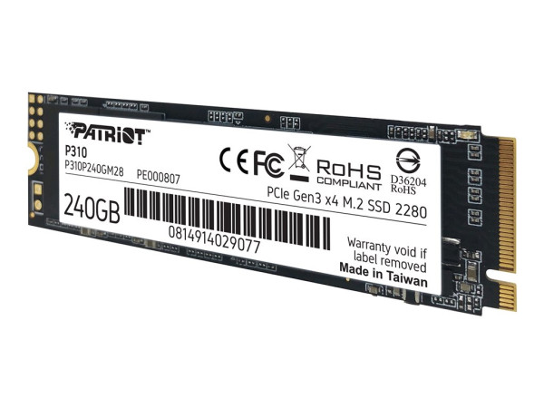 Patriot SSD 240GB 1000/1700 P310 M.2 PAT | PCIe