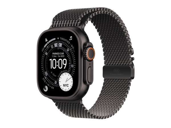 Apple Watch Ultra 3 (schwarz, 49 mm, Milanaise Armband