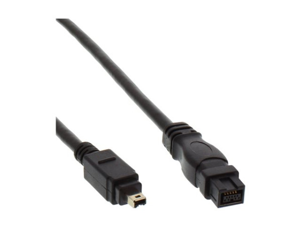 InLine® FireWire Kabel, 4pol/9pol Stecker / Stecker, 1m