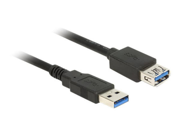 DeLOCK VK USB 3.0 Typ-A/Typ- A 1m bk schwarz, 1 Meter,