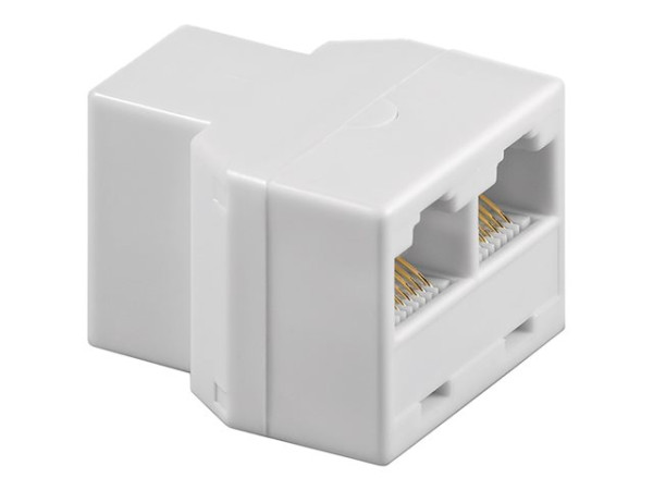 Goobay (ohne Kennzeichnung) TEL ADAP RJ45/8P8C 1xF 2xF WHIT