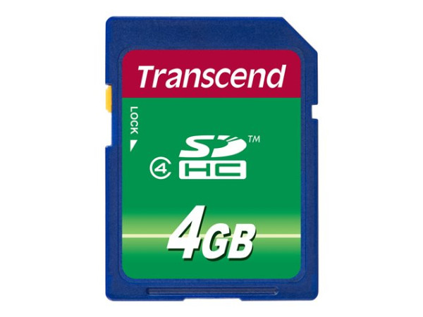 4 GB SDHC Class 4 TRANSCEND Secure Digital (TS4GSDHC4) retai