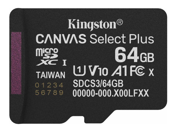 Kingston Canvas Select Plus 64 GB MicroSDXC (schwarz, UHS-I