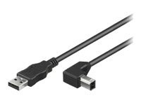 USB-Kabel USB A -> B 90? St/St 0,50m schwarz