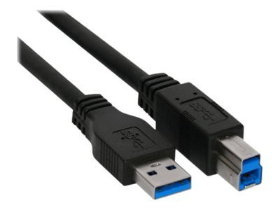 InLine® USB 3.0 Kabel, A an B, schwarz, 1m