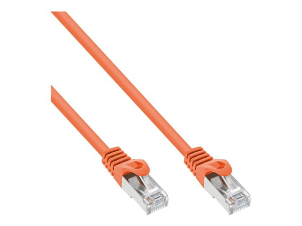 Patchkabel, SF/UTP, Cat.5e, orange, 0,25m RJ45 (Inline)