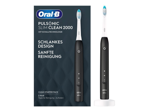 Braun Oral-B Aufsteckb. Pulsonic Slim Clean bk | 2000